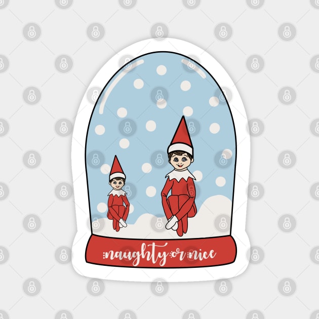 Elf on the shelfslow globe Sticker by morgananjos